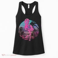 Retro Tropic Flamingo Women's Tank Top thumb 0