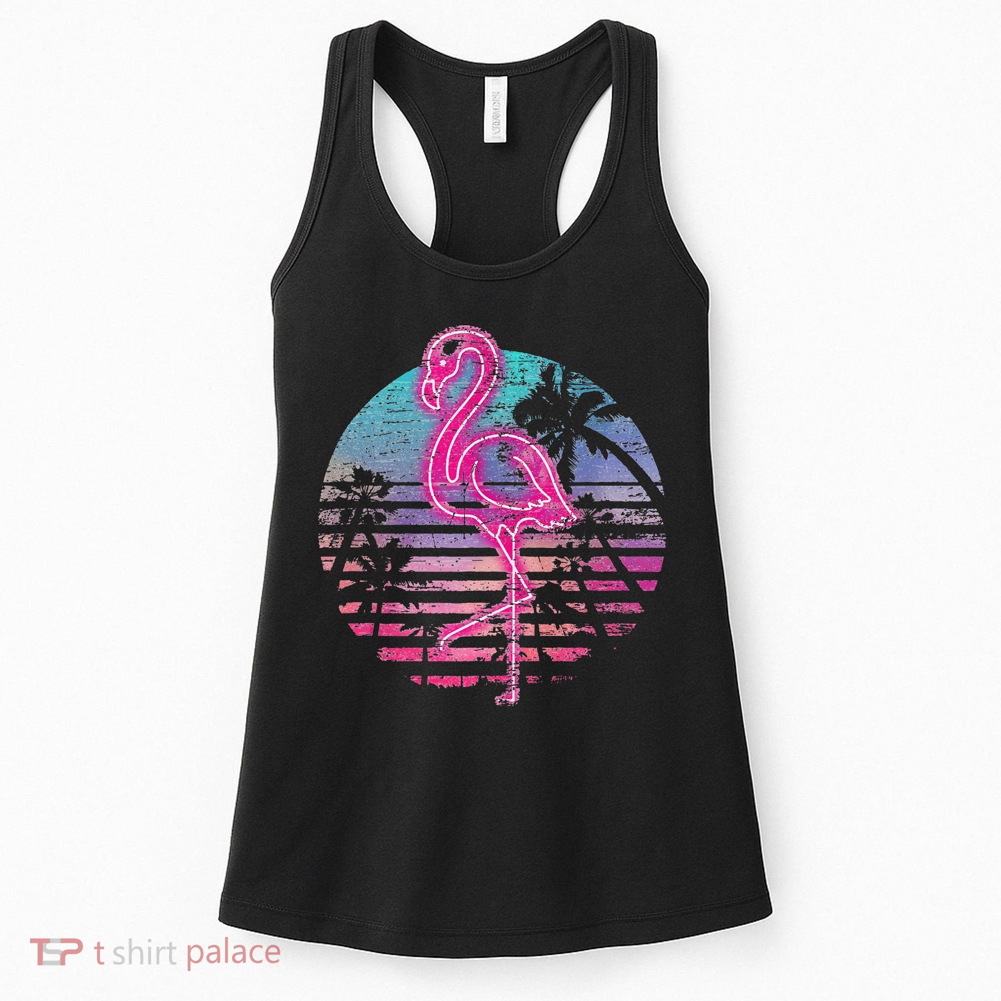 Retro Tropic Flamingo Women's Tank Top