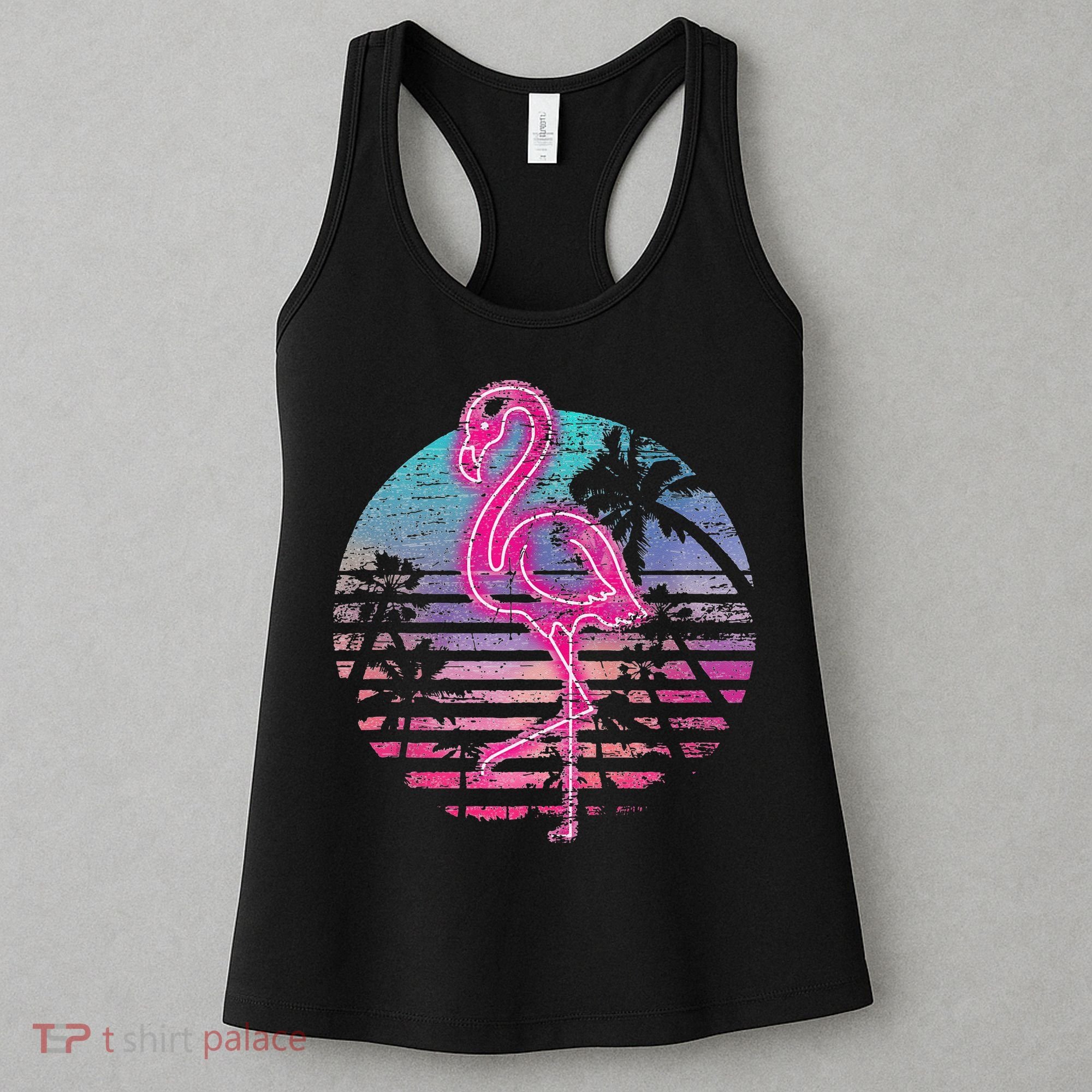Retro Tropic Flamingo Women's Tank Top