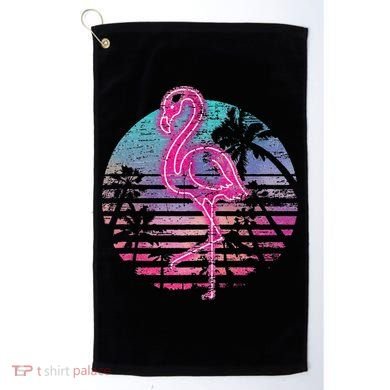 Retro Tropic Flamingo Golf Towel