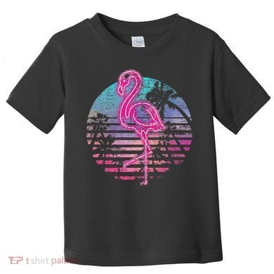 Retro Tropic Flamingo Toddler T-Shirt