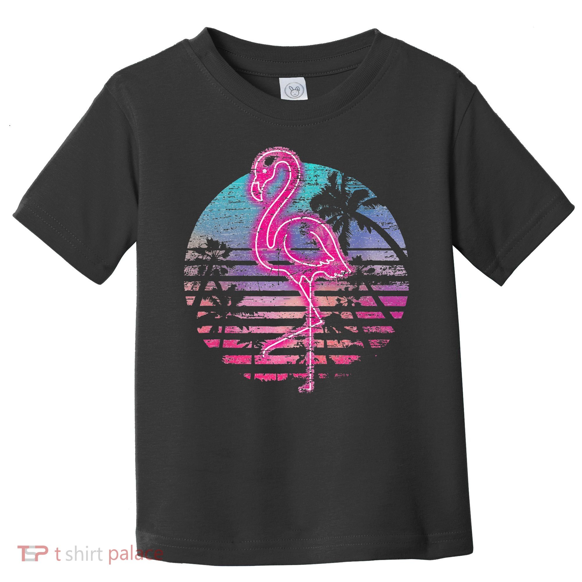 Retro Tropic Flamingo Toddler T-Shirt