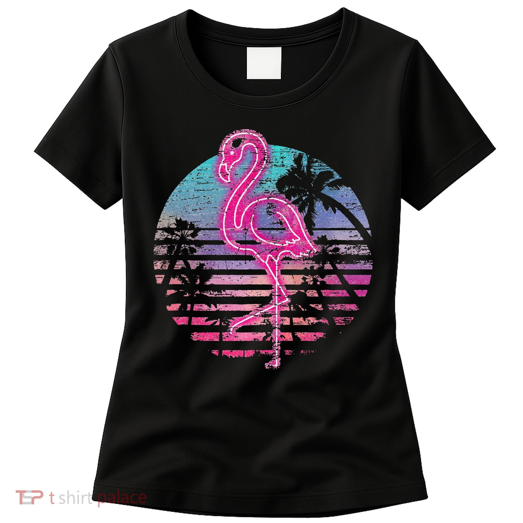 Retro Tropic Flamingo Women's T-Shirt