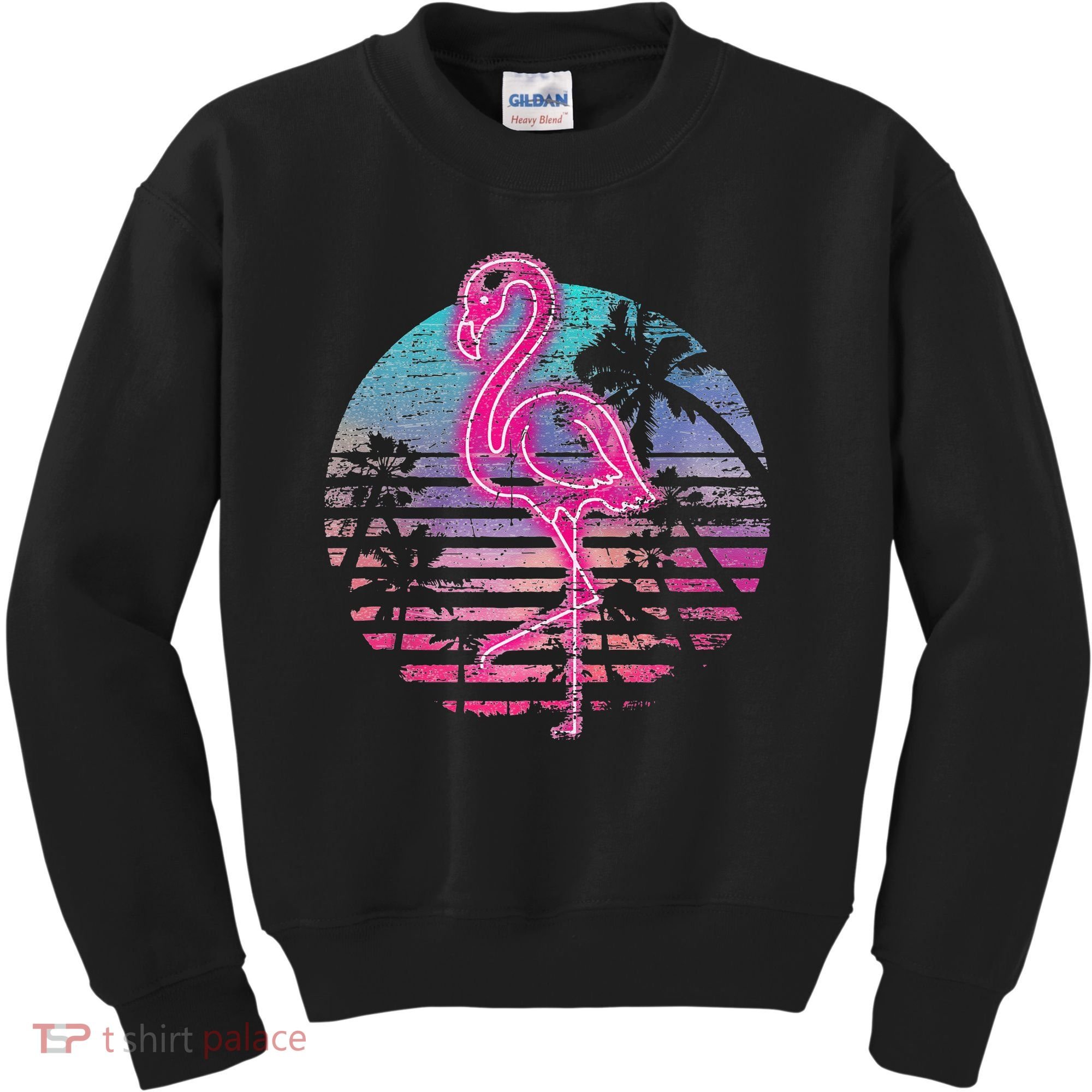 Retro Tropic Flamingo Kids Sweatshirt