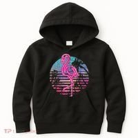 Retro Tropic Flamingo Kids Hoodie thumb 0