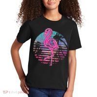 Retro Tropic Flamingo Kids T-Shirt thumb 2