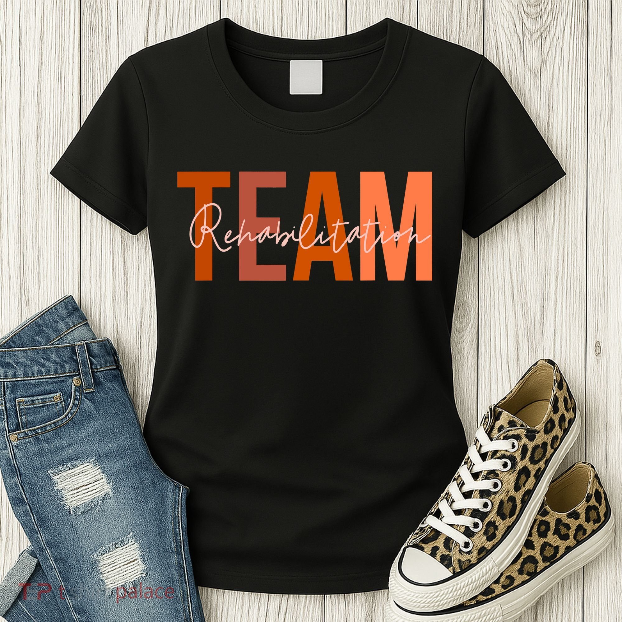 Rehab Team For Rehabilitation Matching Therapy Month Women's T-Shirt