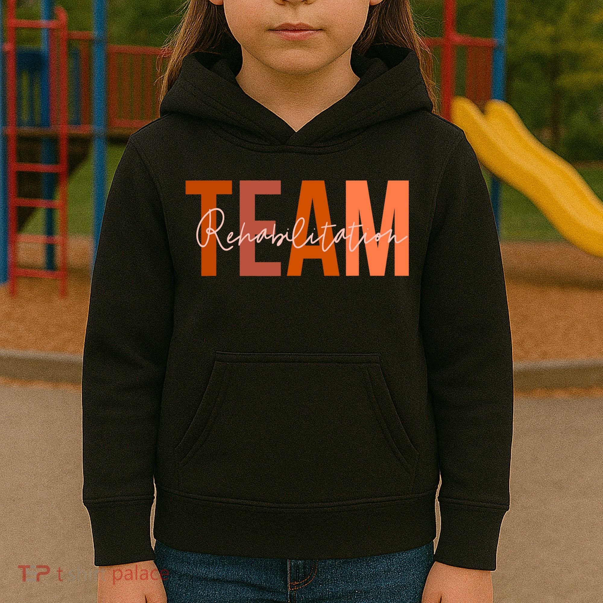 Rehab Team For Rehabilitation Matching Therapy Month Kids Hoodie