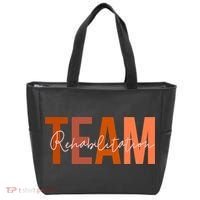 Rehab Team For Rehabilitation Matching Therapy Month Tote Bag thumb 0