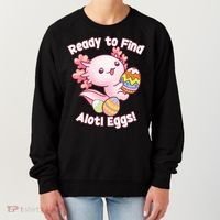 Ready To Find Alotl Eggs! Cute Axolotl Anime Kawaii Easter Women's Sweatshirt thumb 0