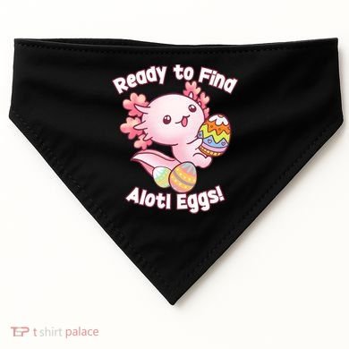Ready To Find Alotl Eggs! Cute Axolotl Anime Kawaii Easter USA-Made Doggie Bandana