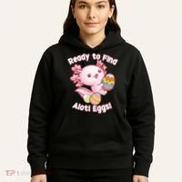 Ready To Find Alotl Eggs! Cute Axolotl Anime Kawaii Easter Hoodie thumb 5