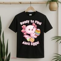 Ready To Find Alotl Eggs! Cute Axolotl Anime Kawaii Easter T-Shirt thumb 2