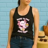 Ready To Find Alotl Eggs! Cute Axolotl Anime Kawaii Easter Women's Tank Top thumb 2