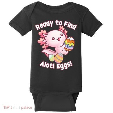 Ready To Find Alotl Eggs! Cute Axolotl Anime Kawaii Easter Baby Bodysuit
