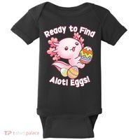 Ready To Find Alotl Eggs! Cute Axolotl Anime Kawaii Easter Baby Bodysuit thumb 0