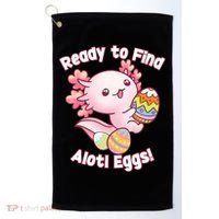 Ready To Find Alotl Eggs! Cute Axolotl Anime Kawaii Easter Golf Towel thumb 0