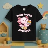 Ready To Find Alotl Eggs! Cute Axolotl Anime Kawaii Easter Toddler T-Shirt thumb 3