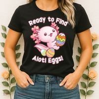 Ready To Find Alotl Eggs! Cute Axolotl Anime Kawaii Easter Women's T-Shirt thumb 2