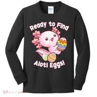 Ready To Find Alotl Eggs! Cute Axolotl Anime Kawaii Easter Kids Long Sleeve Shirt thumb 0
