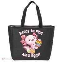 Ready To Find Alotl Eggs! Cute Axolotl Anime Kawaii Easter Tote Bag thumb 0