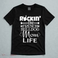 Rockin The French Bull Dog Mom Life Pet Paw Gift T-Shirt thumb 5