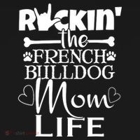 Rockin The French Bull Dog Mom Life Pet Paw Gift Women's Hoodie thumb 2