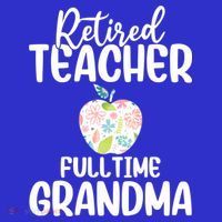Retired Teacher Full Time Grandma Floral Cute Gift Mousepad thumb 1