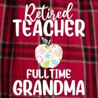 Retired Teacher Full Time Grandma Floral Cute Gift Men's Flannel Plaid Pajama Pants thumb 2