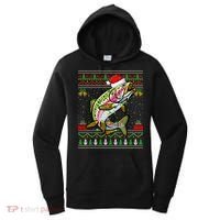 Rainbow Trout Fish Lover Santa Ugly Rainbow Trout Christmas Funny Gift Women's Hoodie thumb 0