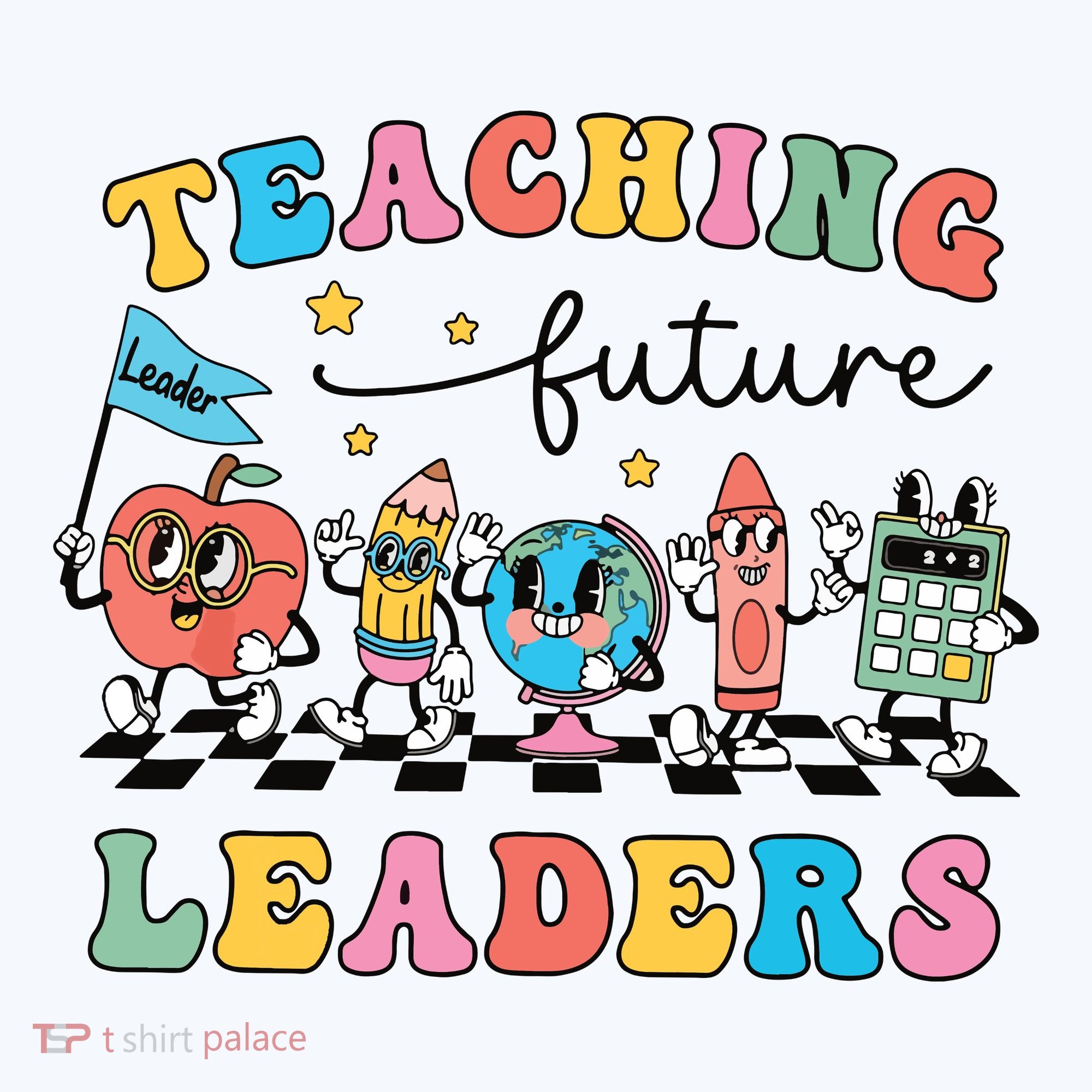 Retro Teaching Future Leaders Groovy Teacher Back To School Pajama Set