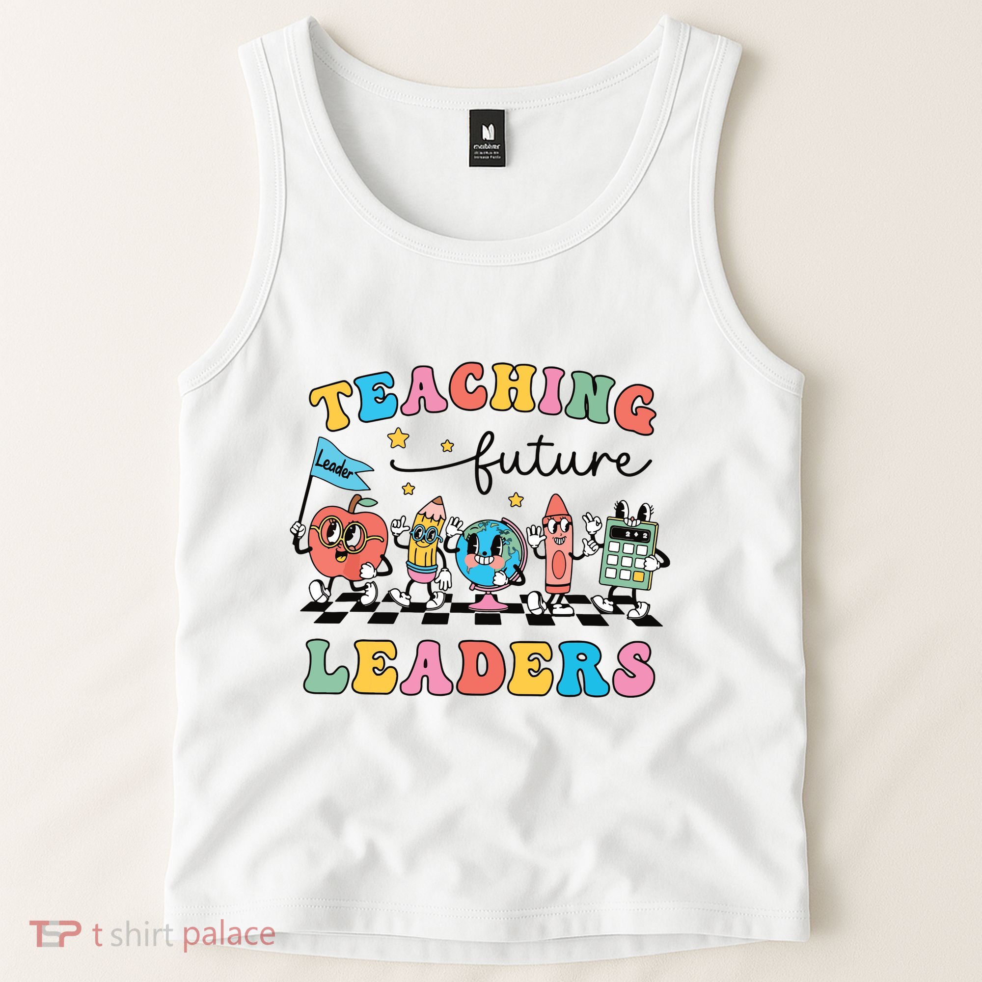 Retro Teaching Future Leaders Groovy Teacher Back To School Tank Top