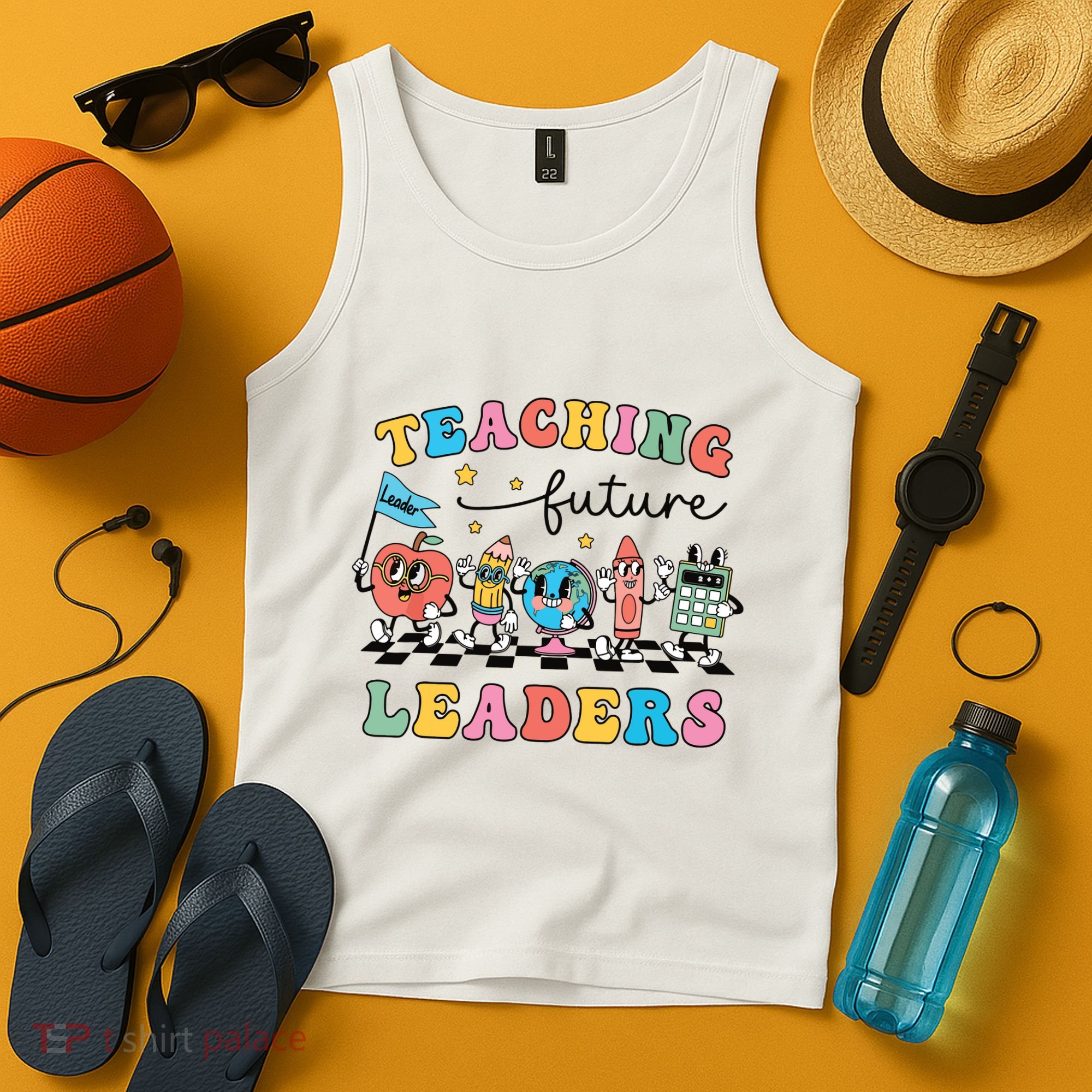 Retro Teaching Future Leaders Groovy Teacher Back To School Tank Top