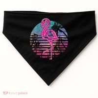 Retro Tropic Flamingo USA-Made Doggie Bandana thumb 0