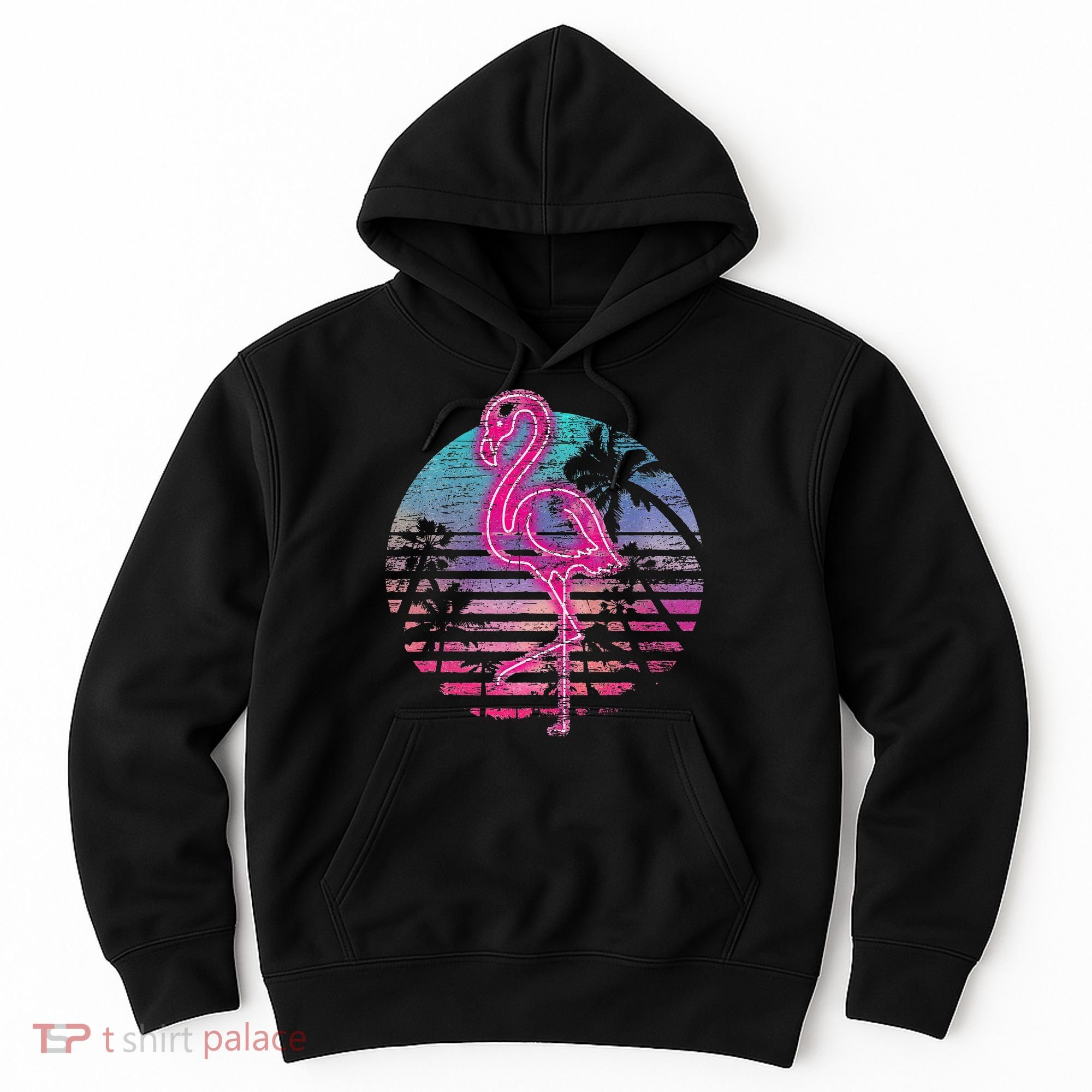 Retro Tropic Flamingo Hoodie