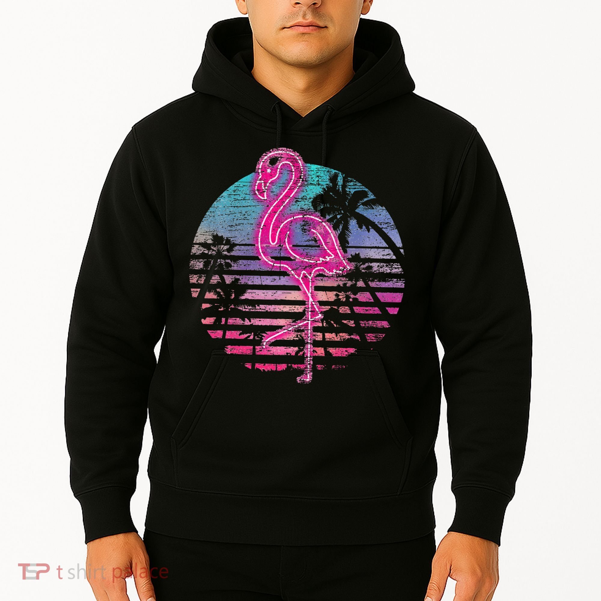 Retro Tropic Flamingo Hoodie