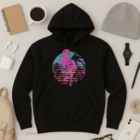 Retro Tropic Flamingo Hoodie thumb 3