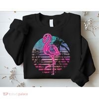 Retro Tropic Flamingo Sweatshirt thumb 2