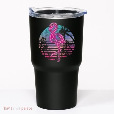 Retro Tropic Flamingo Tumbler