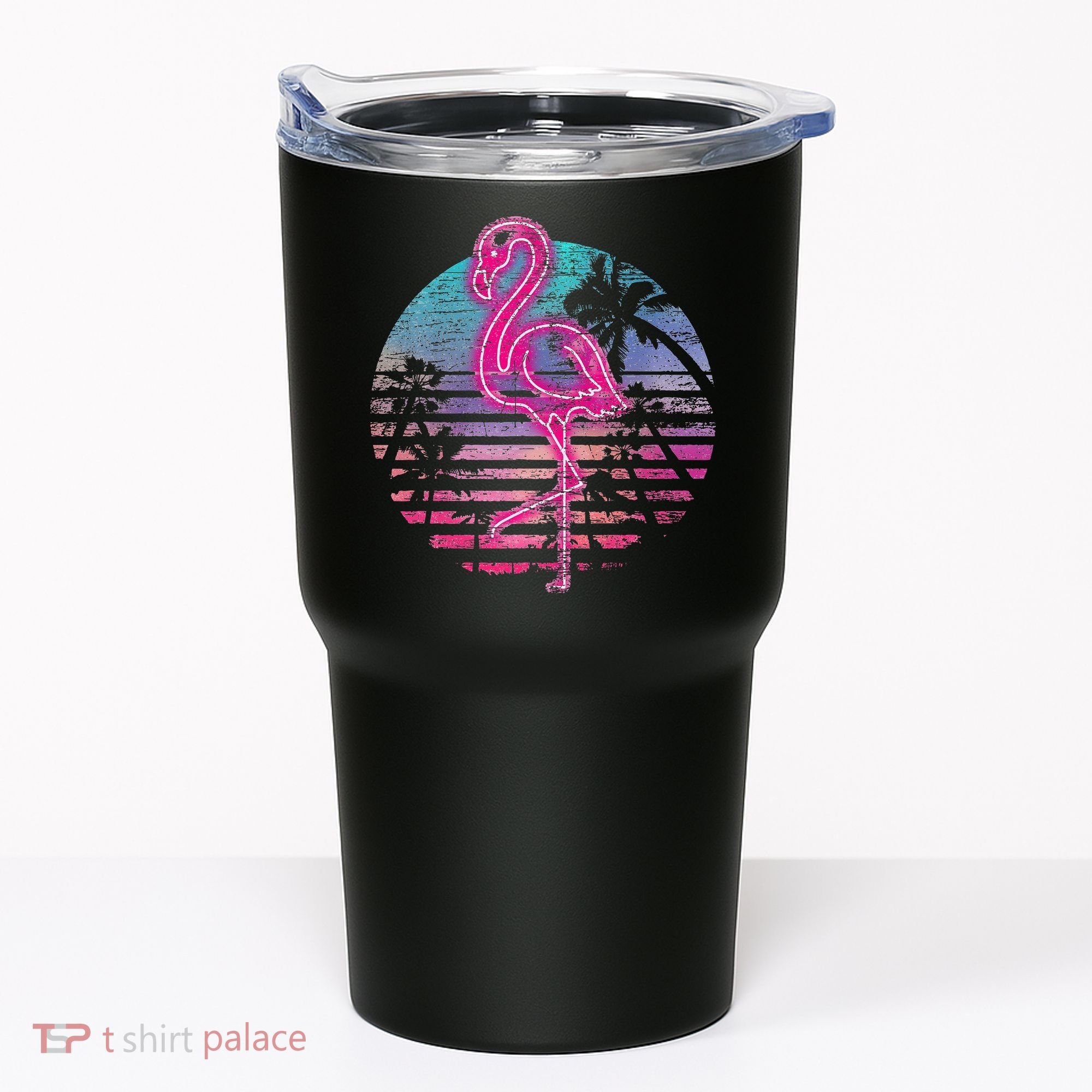Retro Tropic Flamingo Tumbler
