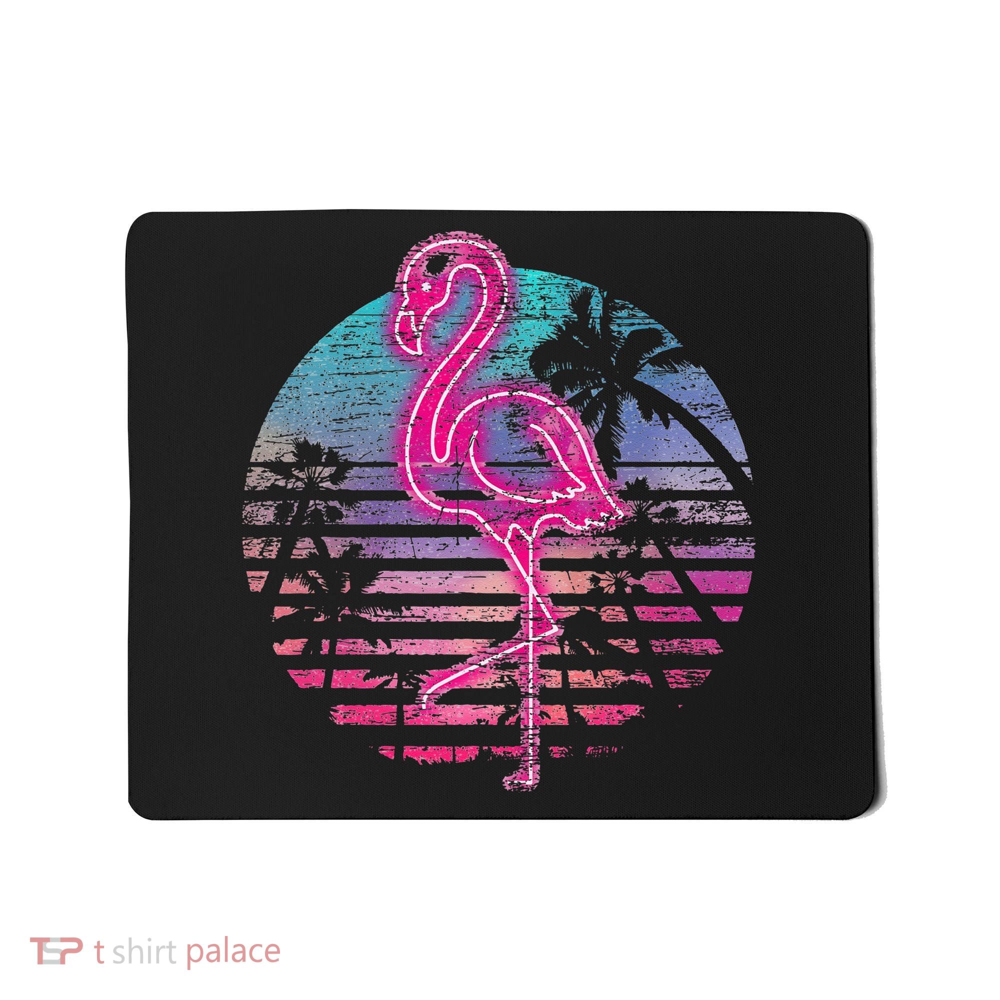 Retro Tropic Flamingo Mousepad