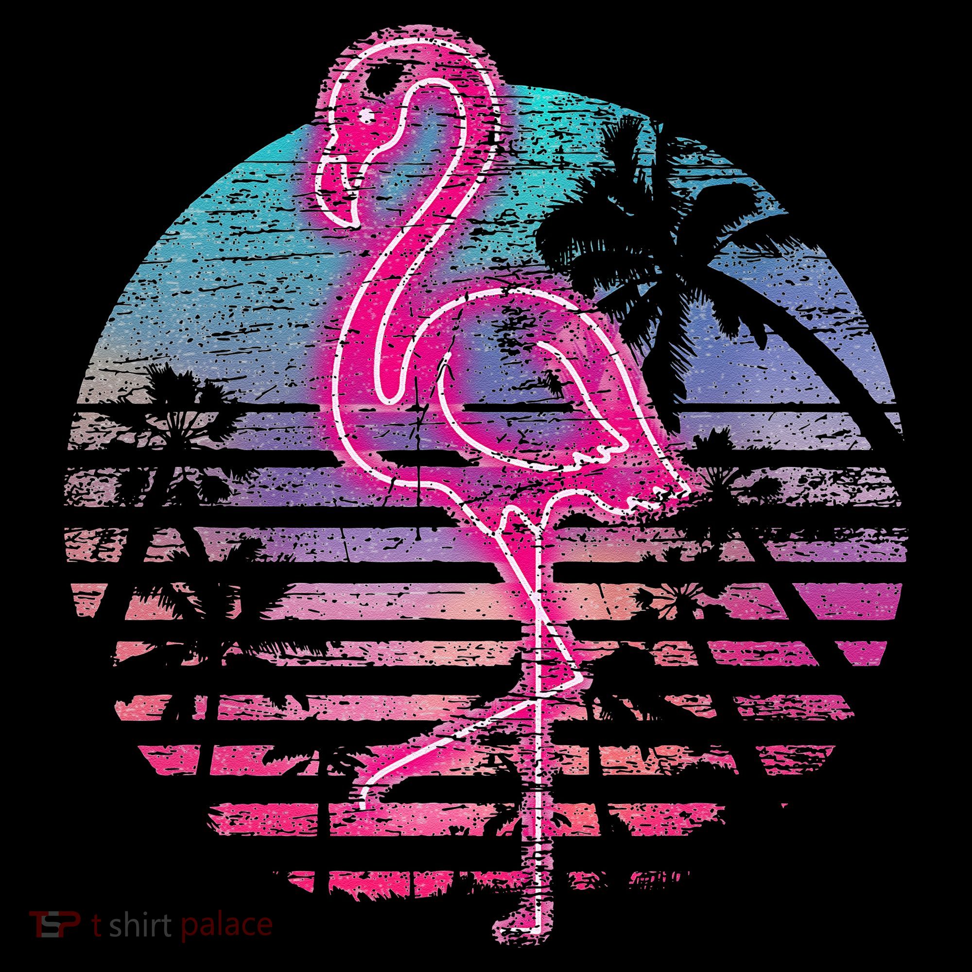 Retro Tropic Flamingo Mousepad