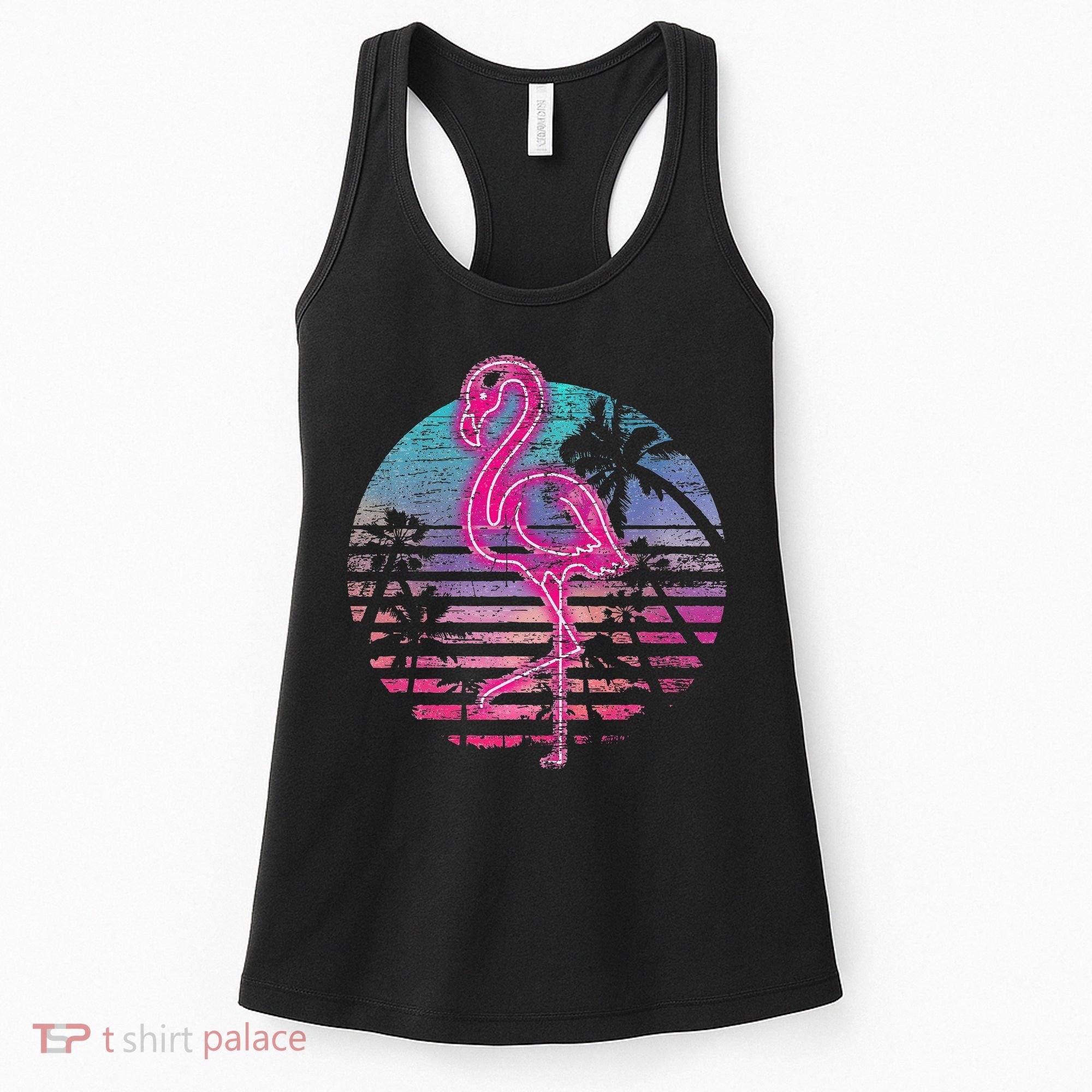 Retro Tropic Flamingo Women's Tank Top