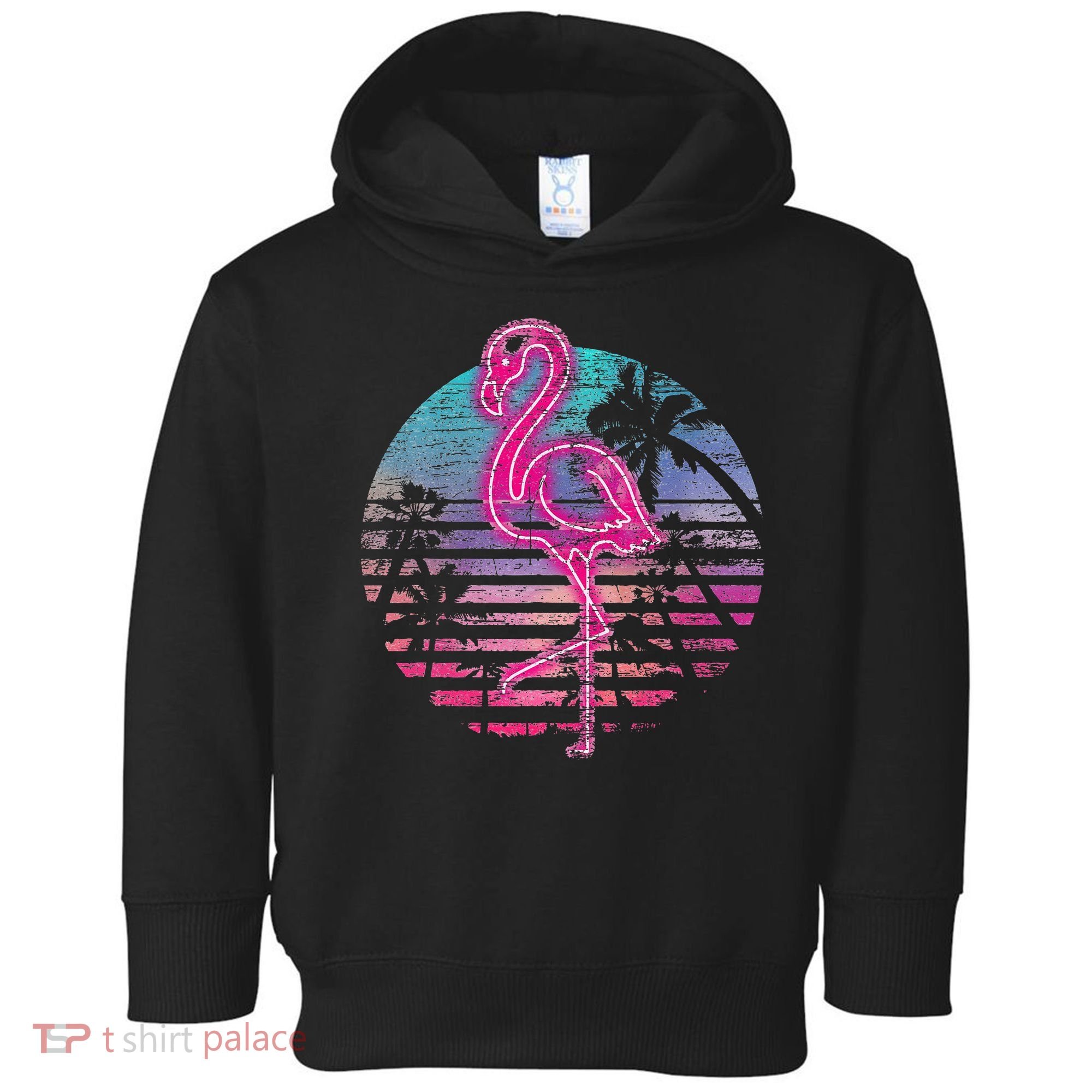Retro Tropic Flamingo Toddler Hoodie