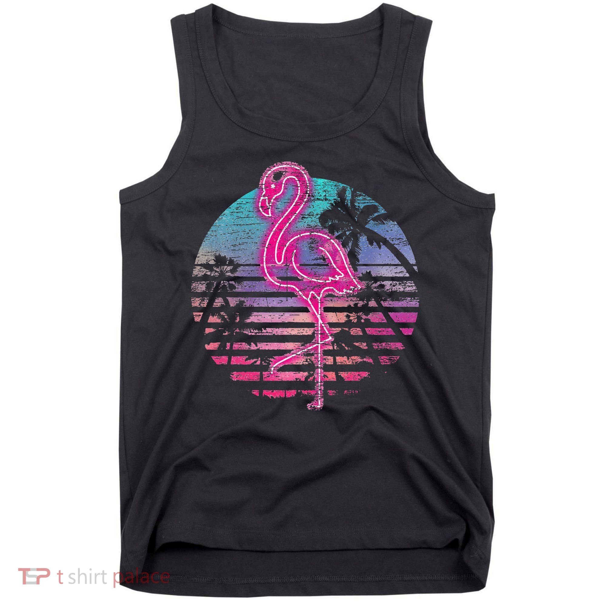 Retro Tropic Flamingo Tank Top