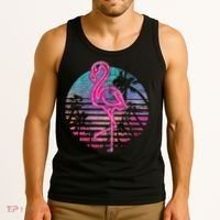 Retro Tropic Flamingo Tank Top thumb 3