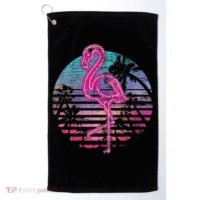 Retro Tropic Flamingo Golf Towel