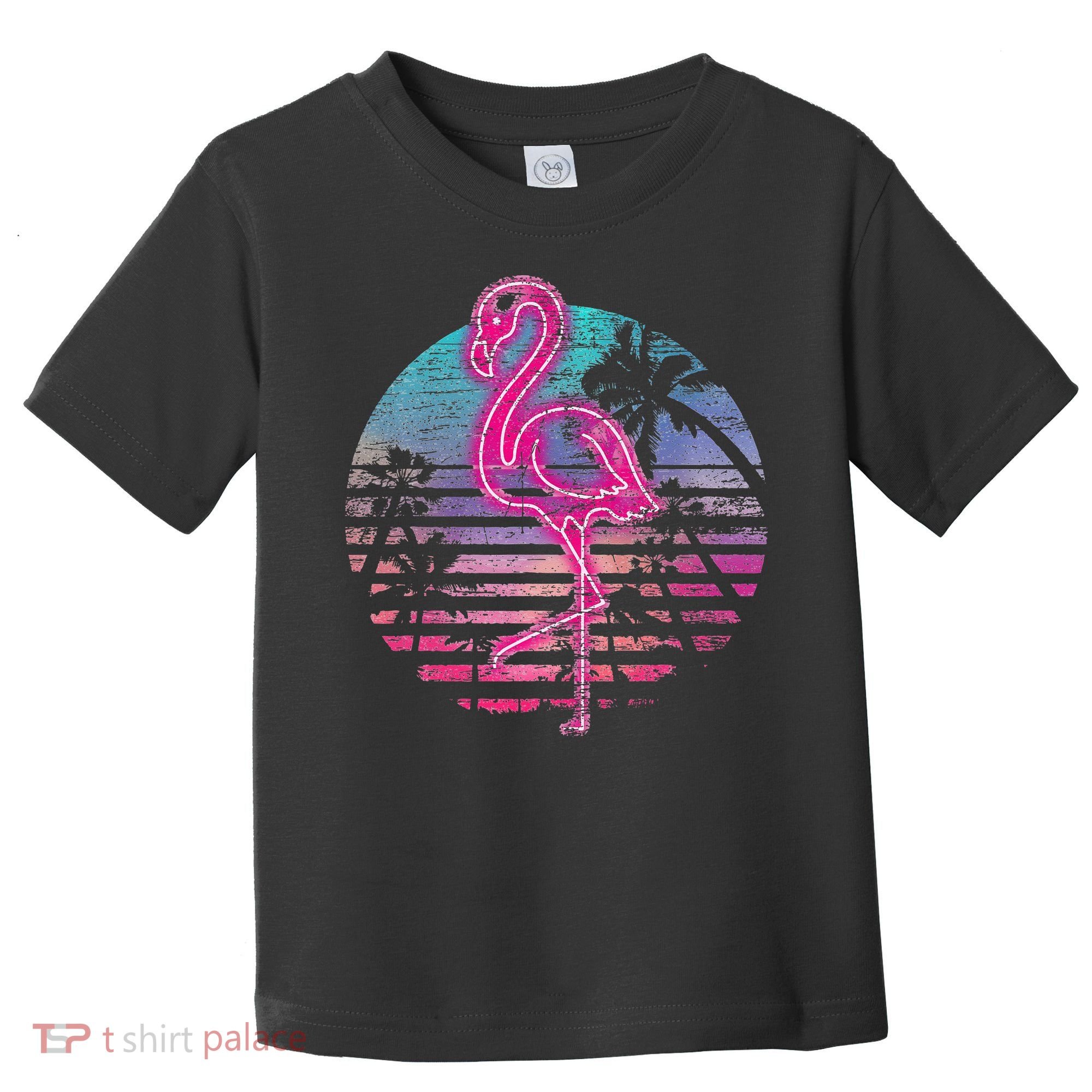 Retro Tropic Flamingo Toddler T-Shirt