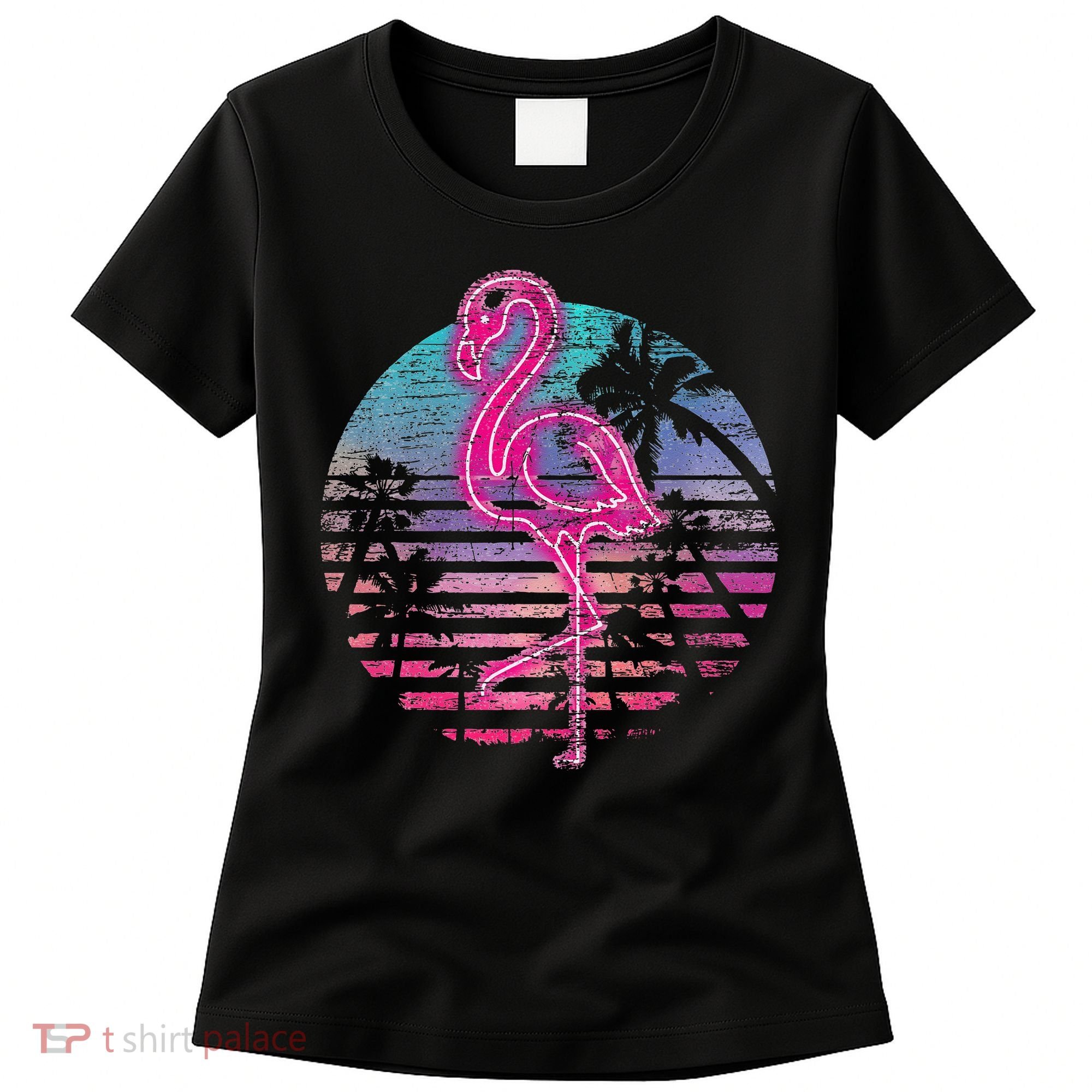 Retro Tropic Flamingo Women's T-Shirt