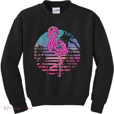 Retro Tropic Flamingo Kids Sweatshirt